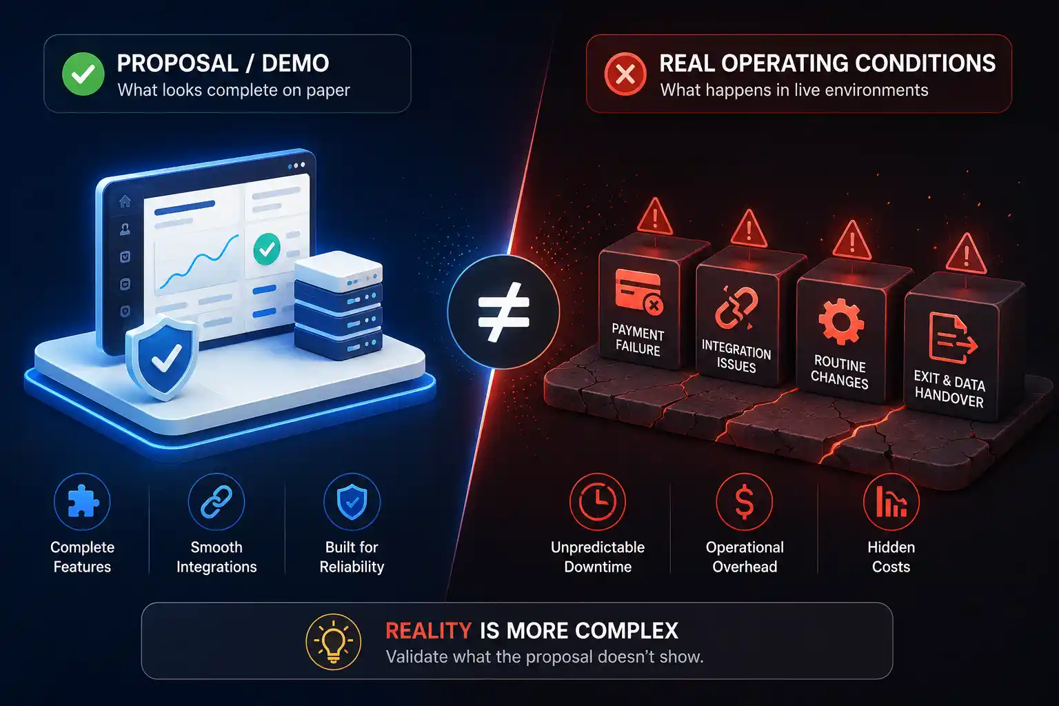 iGaming software provider proposal tested against real operating conditions