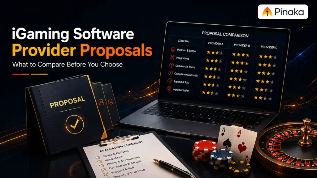 iGaming software provider proposals comparison with evaluation criteria