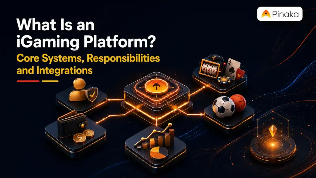 What is an iGaming platform with core systems, responsibilities and integrations